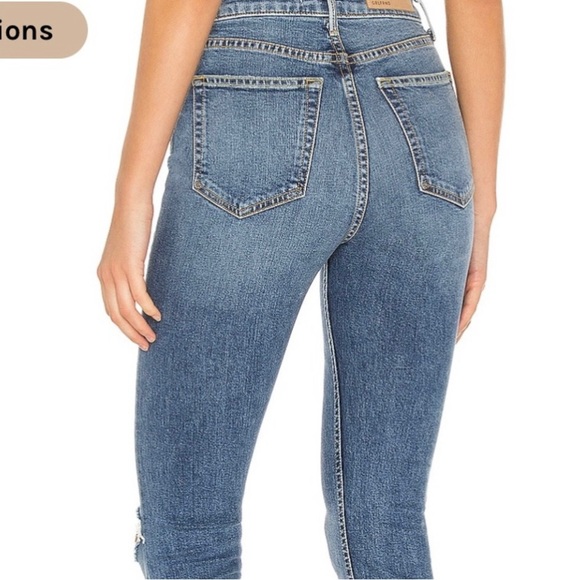 👖GRLFRND* REED High Rise Stretch Jeans SIZE 24 Sandblast blue Made in USA - Picture 15 of 15